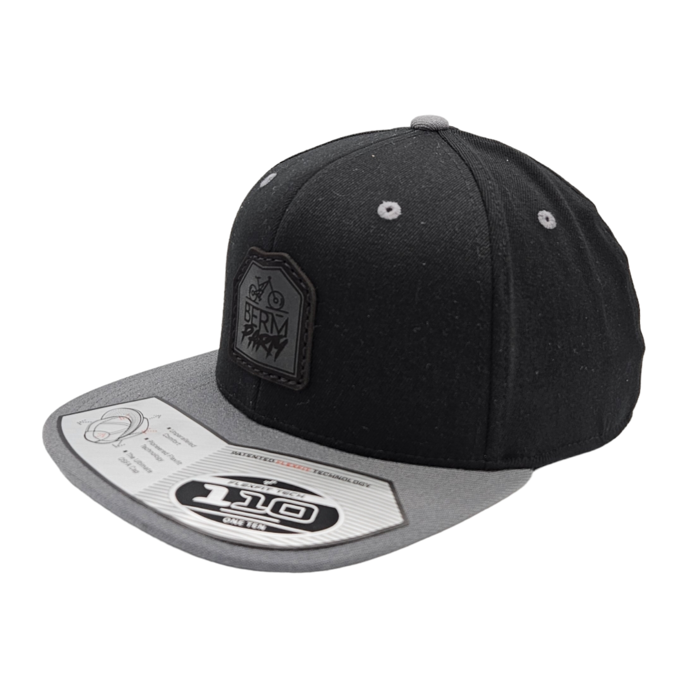 Step Up Silver/Black Flatbill ❤️ FlexFit + Snapback