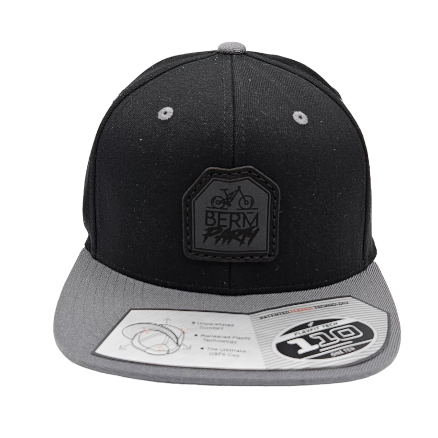 Step Up Silver/Black Flatbill ❤️ FlexFit + Snapback