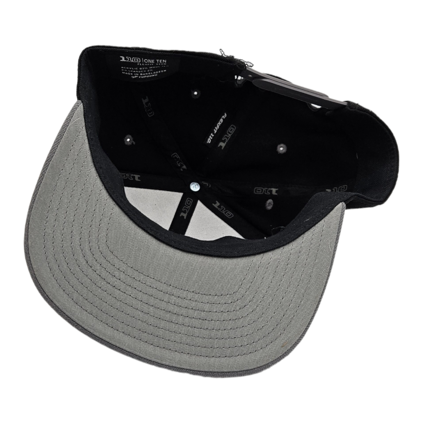 Step Up Silver/Black Flatbill ❤️ FlexFit + Snapback