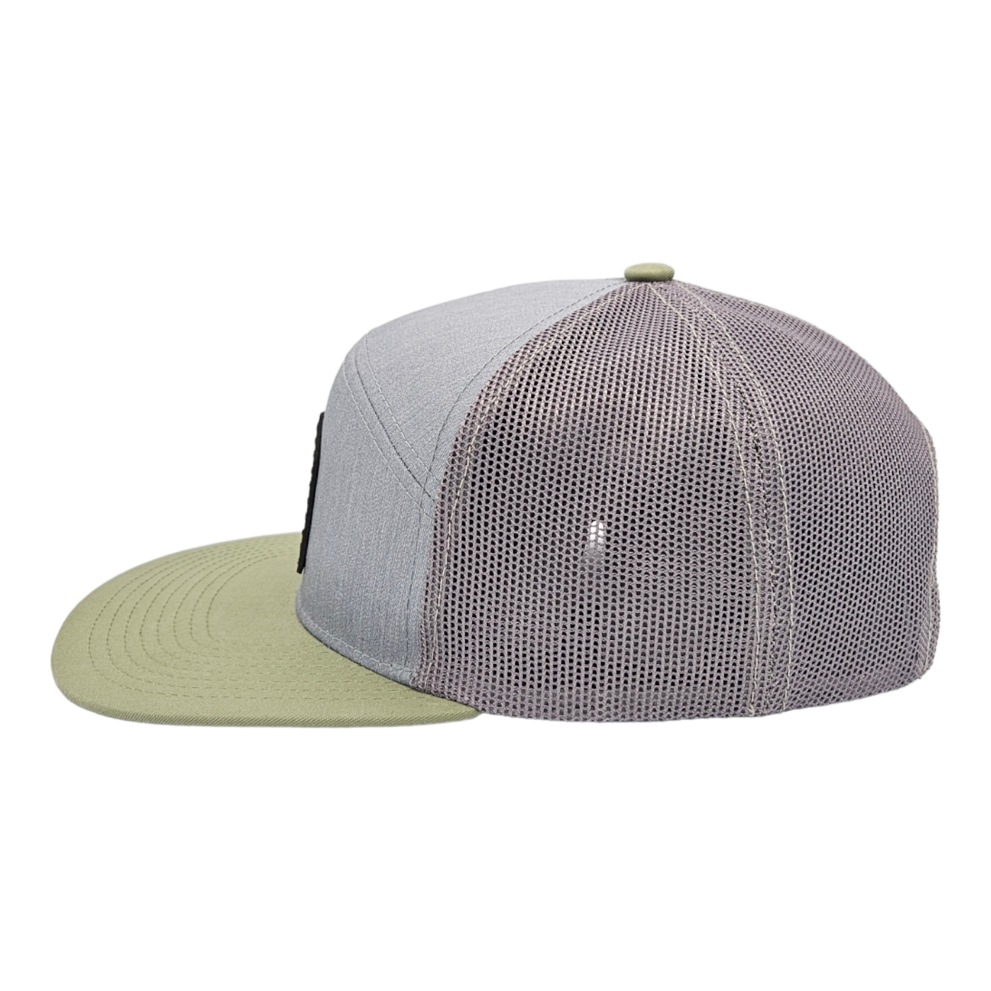 Stepup - Heather/Moss - 7 panel Trucker + Snapback