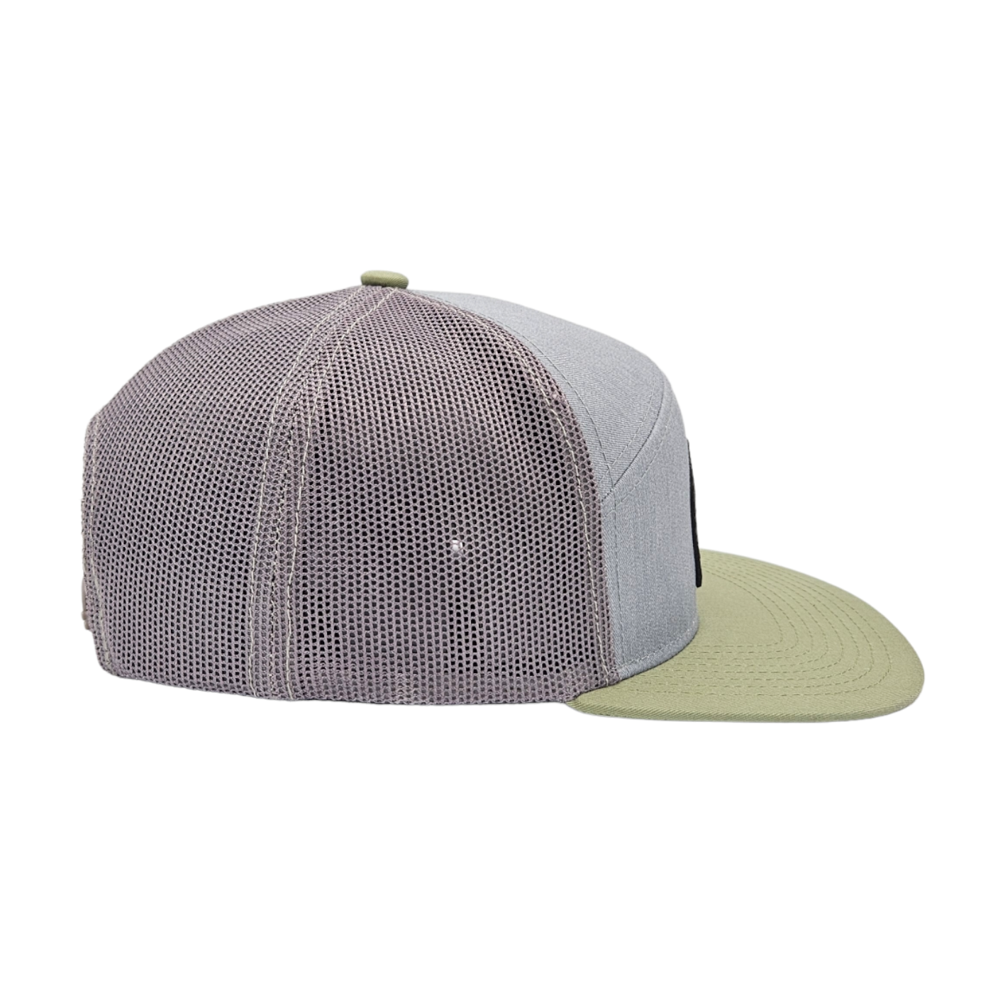 Stepup - Heather/Moss - 7 panel Trucker + Snapback