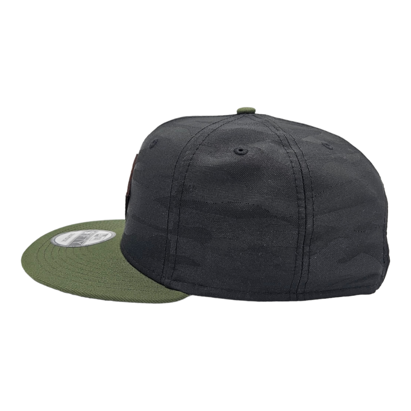 Orcas MTB - Black Camo / Olive Flatbill đ XL Hat + New Era + Snapback