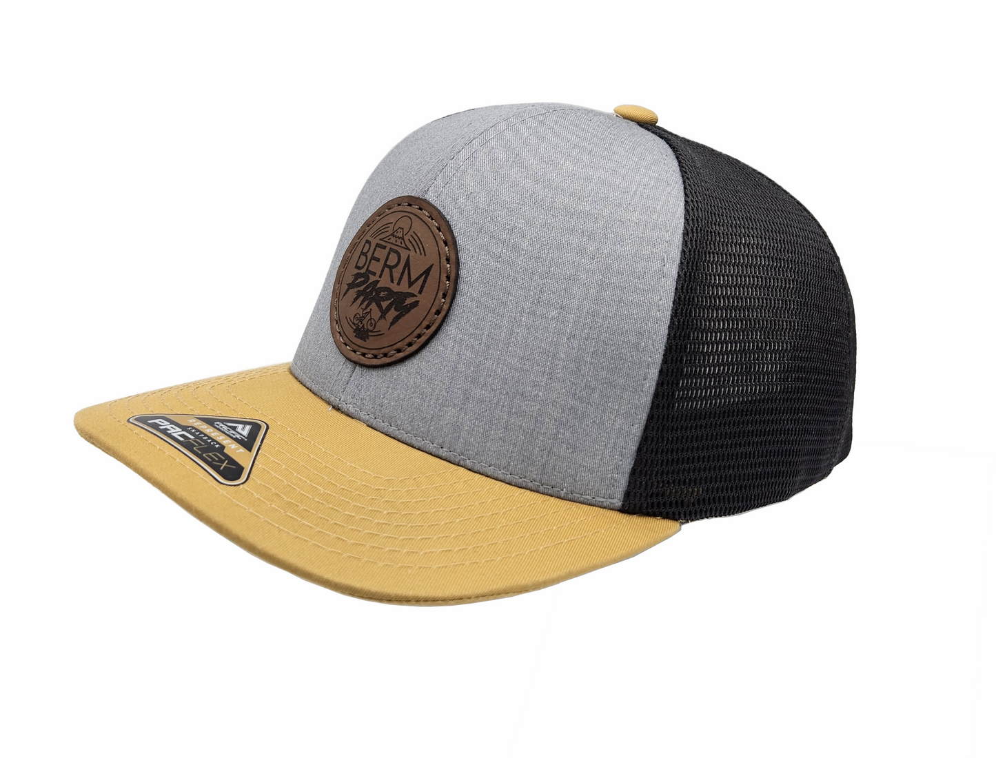 Rainier FlexFit trucker hat - gold/heather/black - đ FlexFit + Snapback