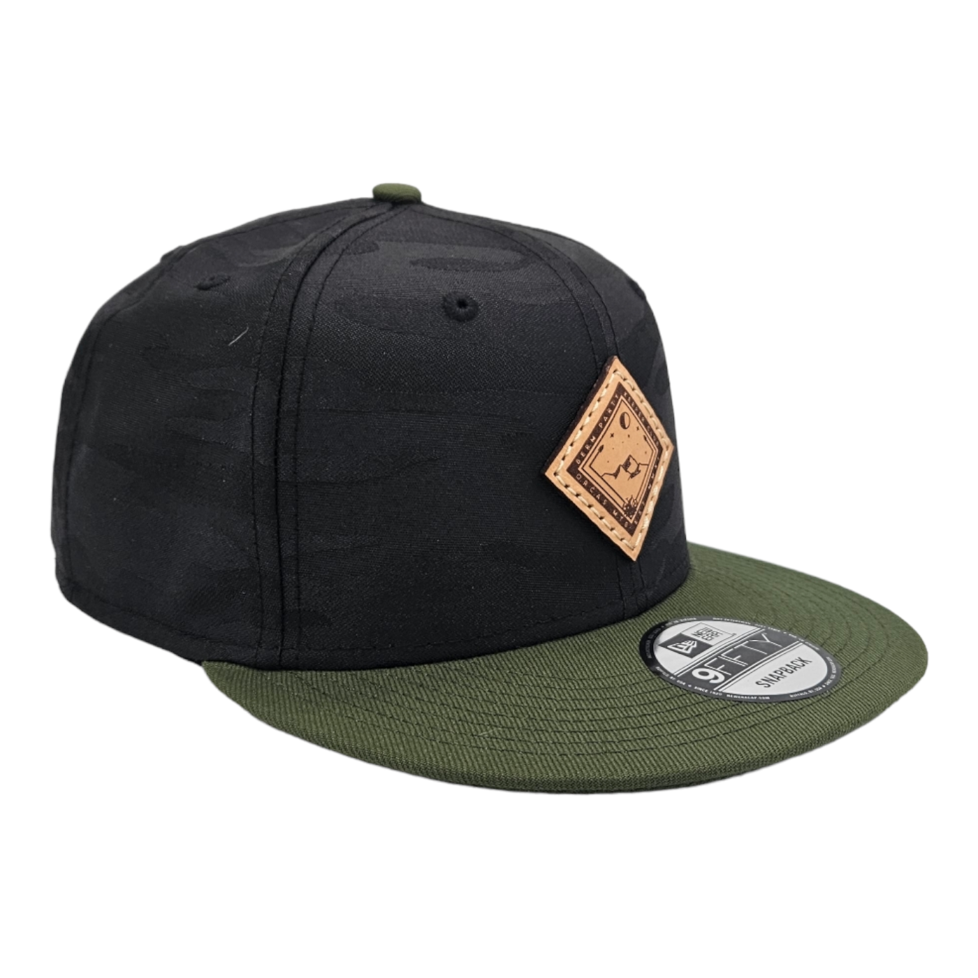 Orcas MTB - Black Camo / Olive Flatbill 💚 XL Hat + New Era + Snapback