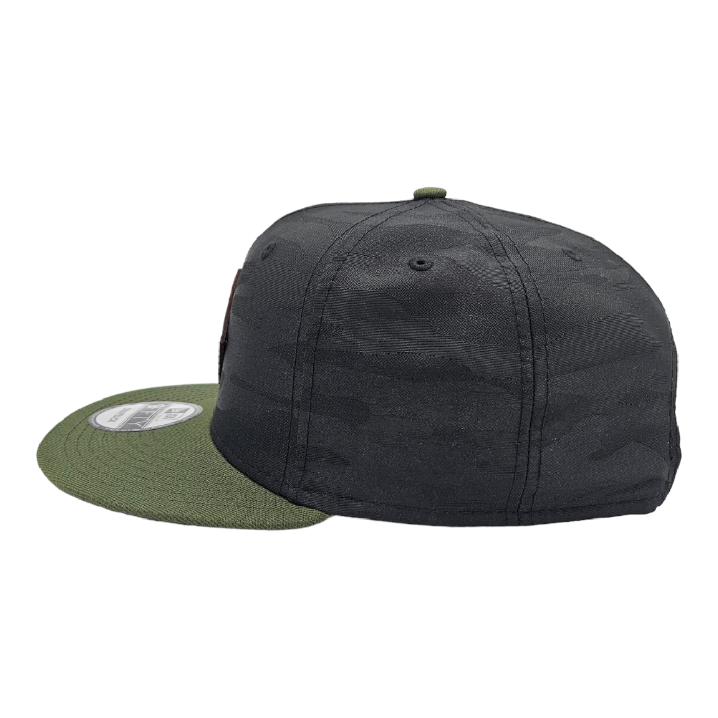 Orcas MTB - Black Camo / Olive Flatbill 💚 XL Hat + New Era + Snapback