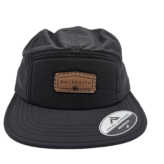 Galbraith - Black Packable Camper🌤️ Low-Profile + 6 panel + Strapback