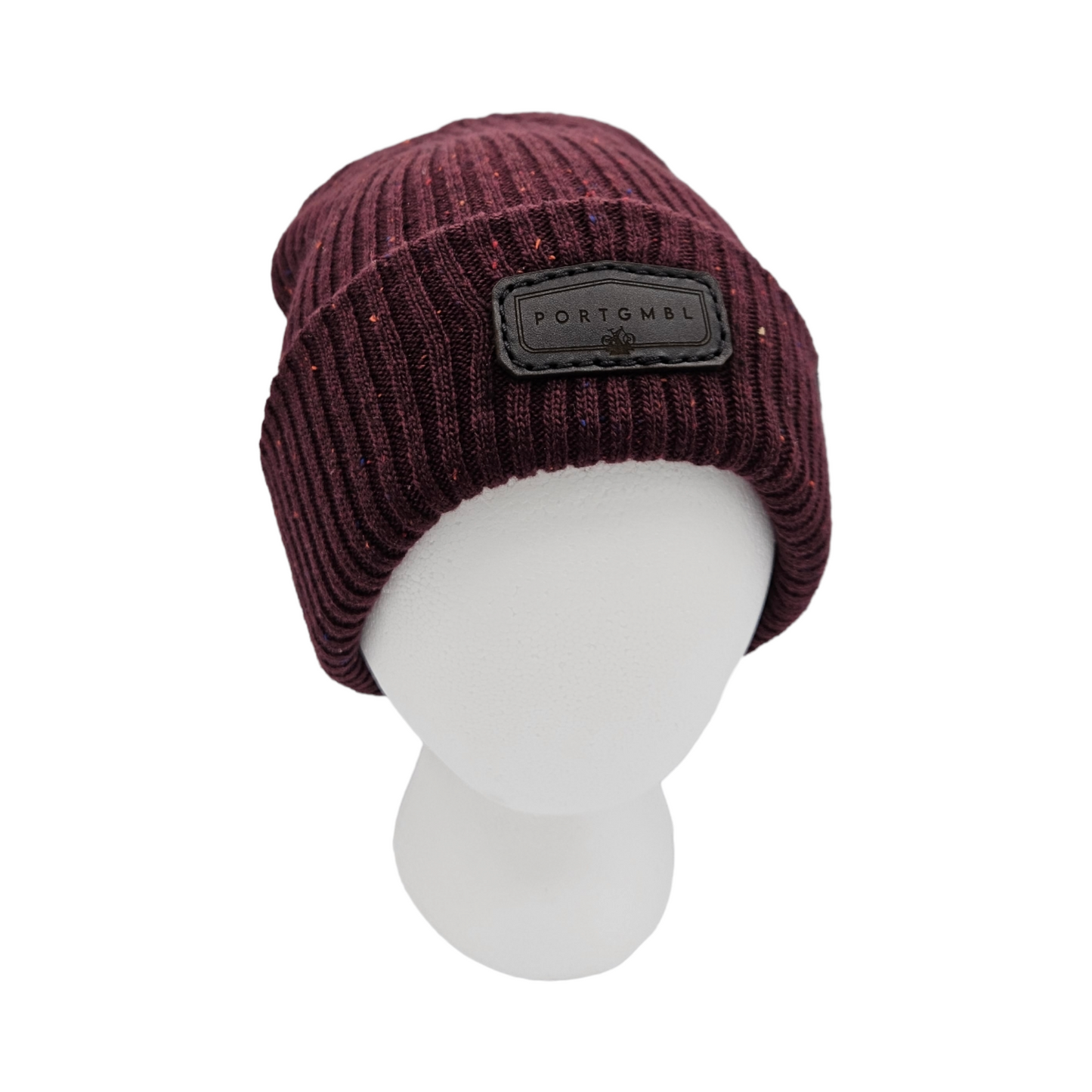 Port Gamble - Maroon Confetti Beanie