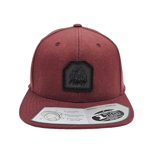 StepUp Maroon Flatbill 💚 FlexFit + Snapback