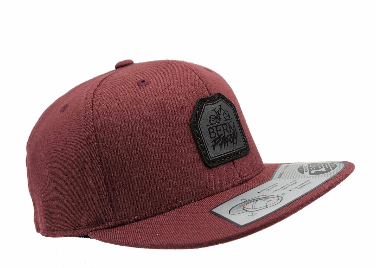 StepUp Maroon Flatbill 💚 FlexFit + Snapback